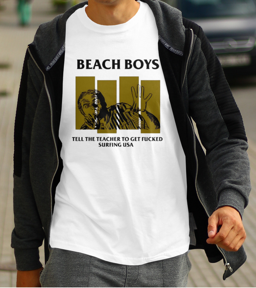 Beach Boys Tell The Teacher To Get Fucked Surfing USA Vintage Comic T-Shirt