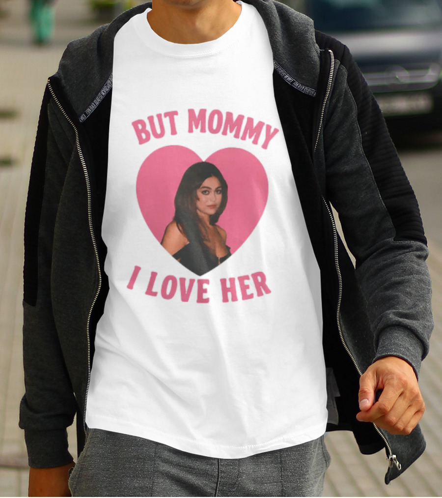 But Mommy I Love Her Pink Heart Design With Mika Abdalla Image T-Shirt