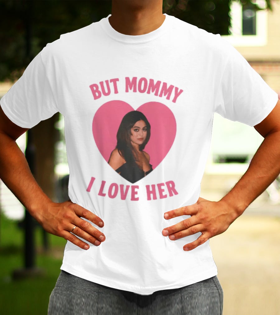 But Mommy I Love Her Pink Heart Design With Mika Abdalla Image T-Shirt