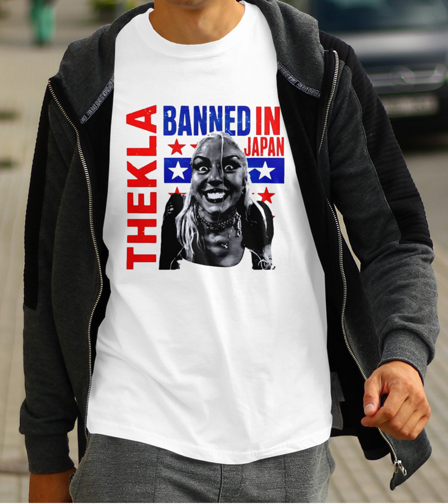 Thekla Banned In Japan Bold Red Blue Stars T-Shirt