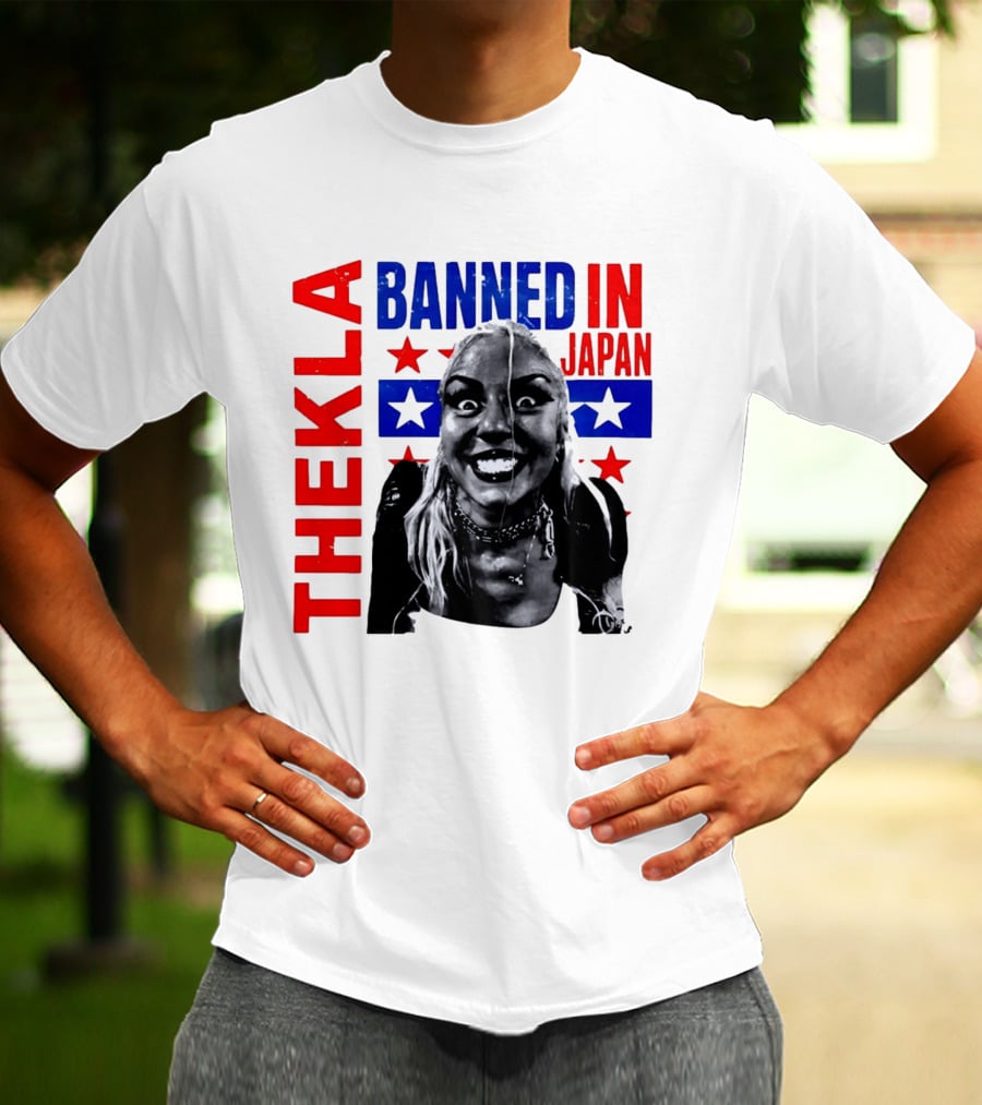 Thekla Banned In Japan Bold Red Blue Stars T-Shirt
