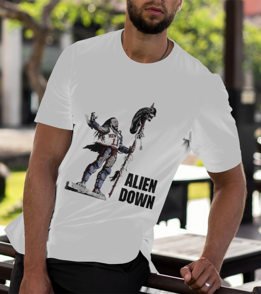 Jalen Brunson Alien Down Knicks Beat Spurs T-Shirt
