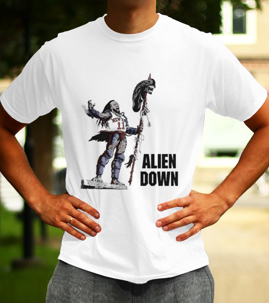 Jalen Brunson Alien Down Knicks Beat Spurs T-Shirt