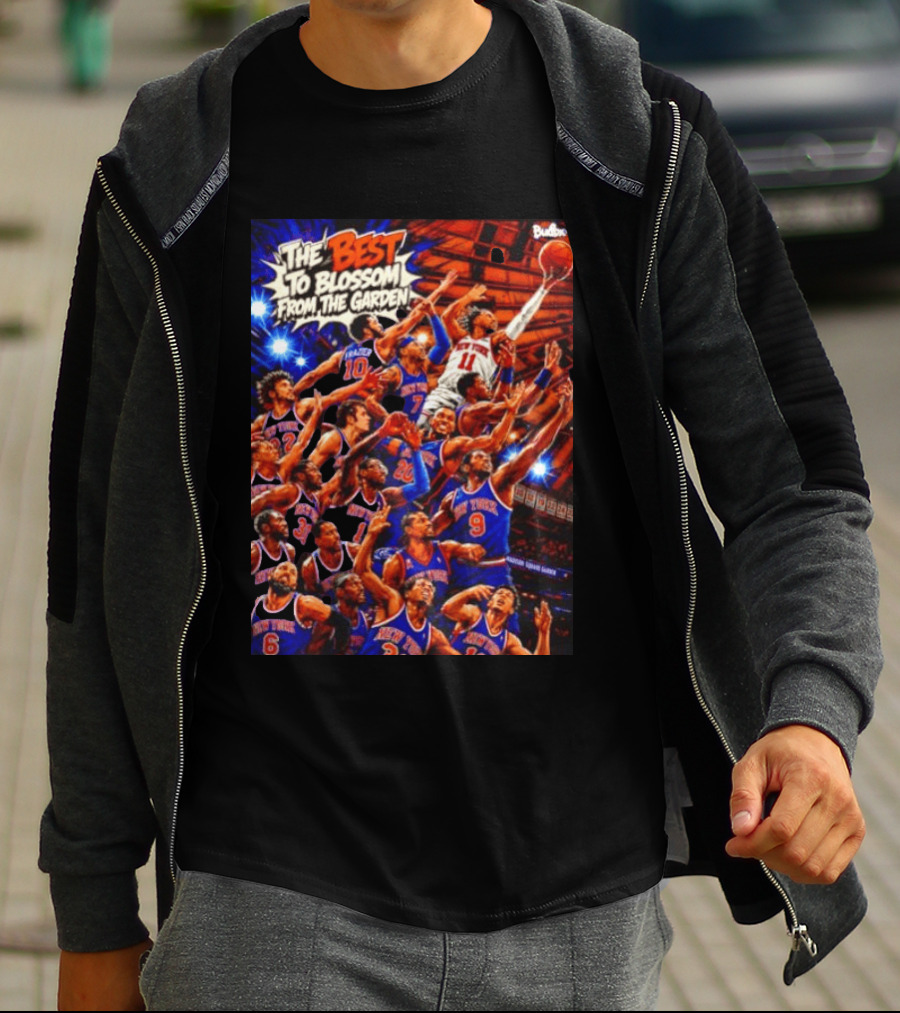 New York Knicks The Best To Blossom From The Garden Walt Frazier Carmelo Anthony Jalen Brunson T-Shirt
