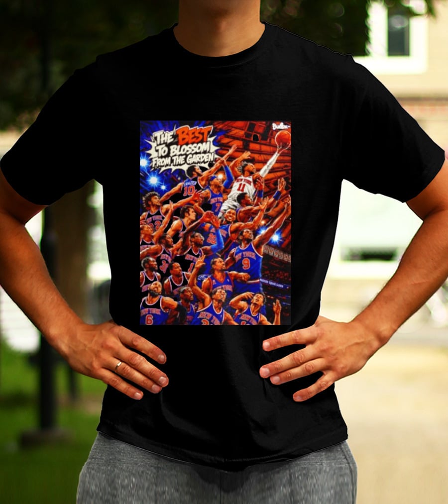 New York Knicks The Best To Blossom From The Garden Walt Frazier Carmelo Anthony Jalen Brunson T-Shirt