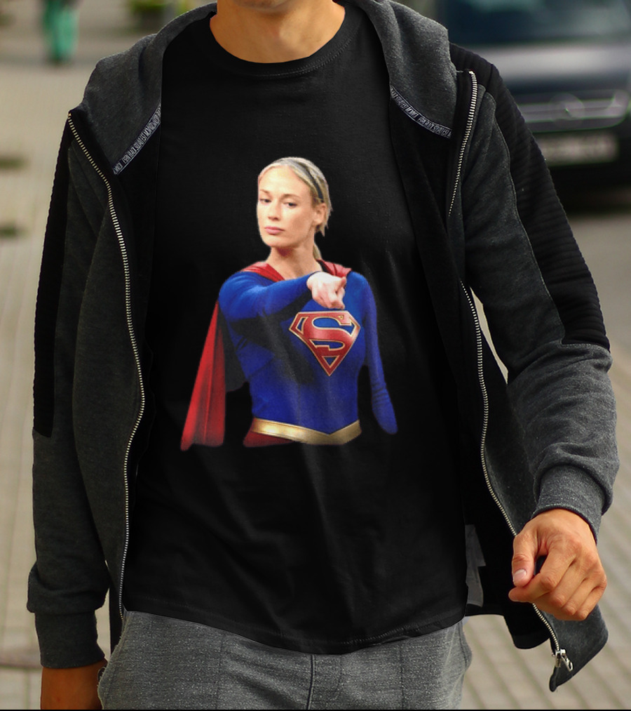 Supergirl Sophie Cunningham Pointing Indiana Fever WNBA T-Shirt