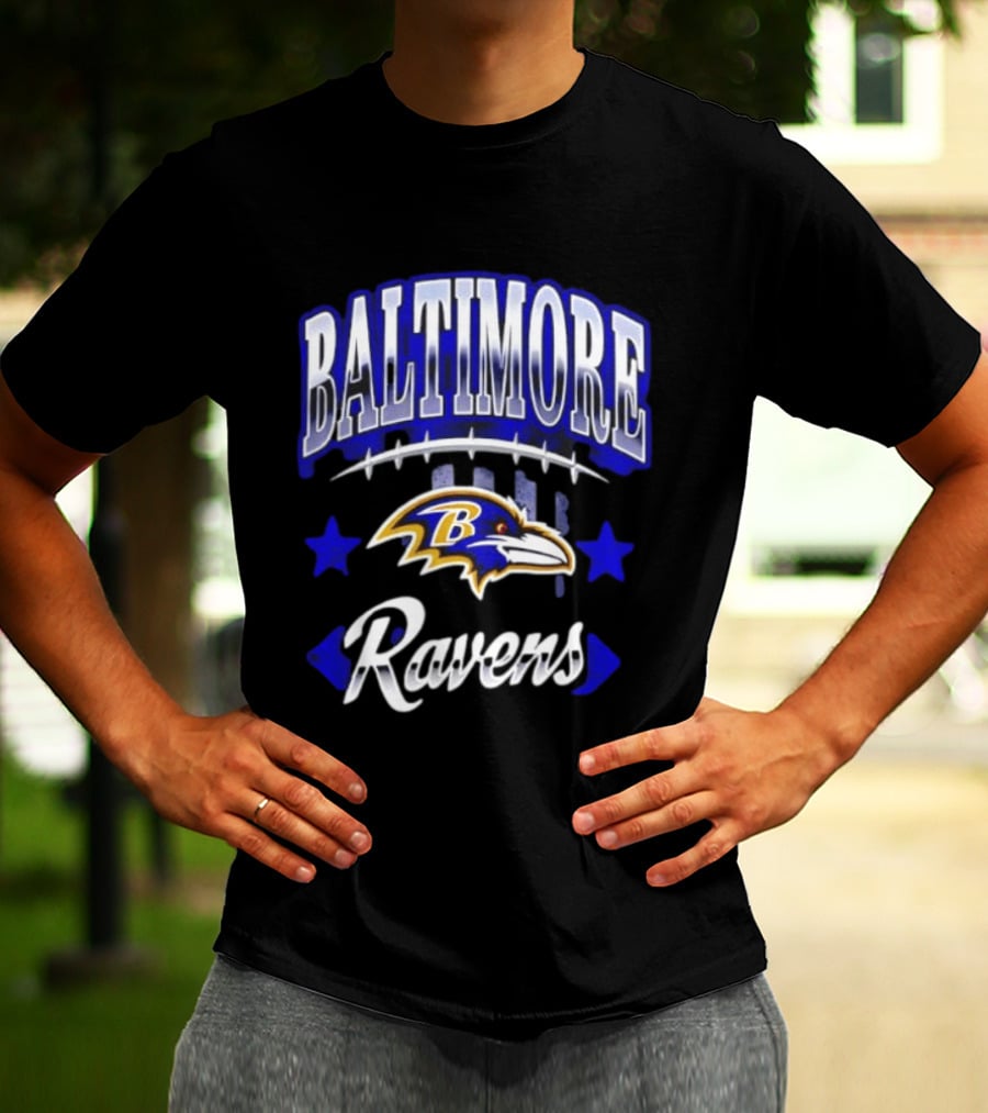 Baltimore Ravens NFL Team Logo And Stars 2026 T-Shirt