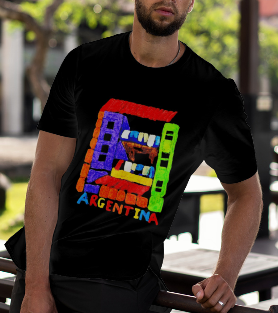 Celebrate Argentina Painted Colorful Urban Architecture T-Shirt