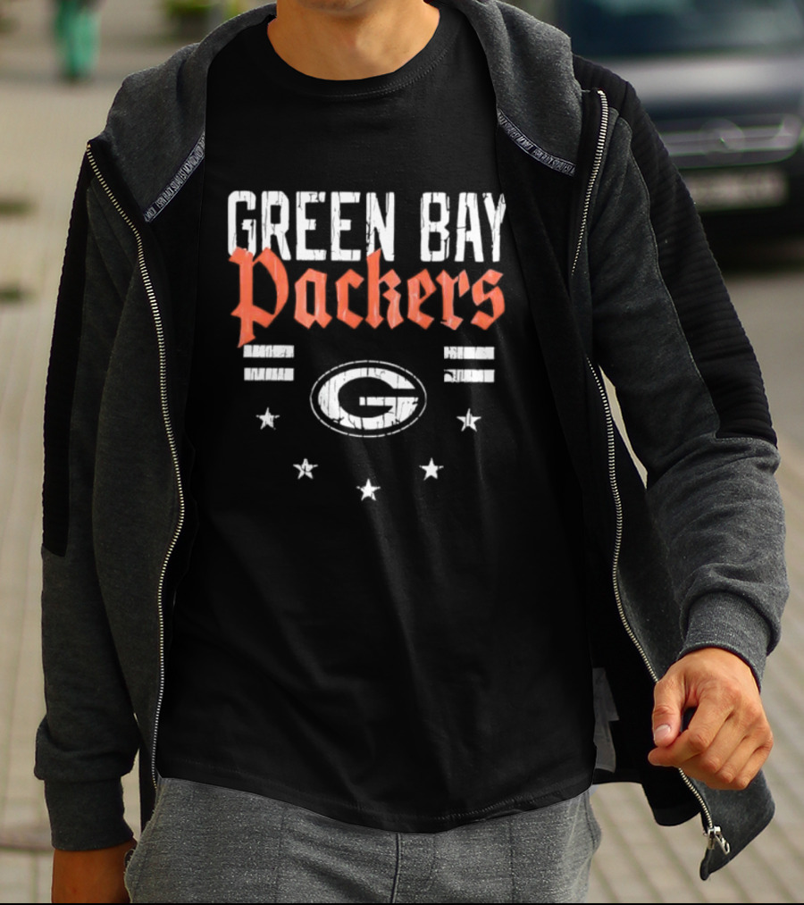 Green Bay Packers G Americana Patriotic Stars T-Shirt
