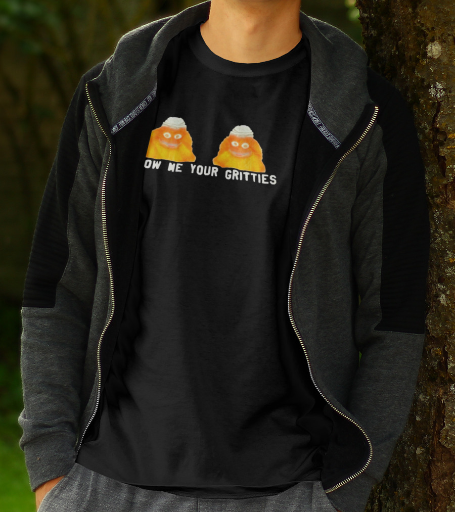 Show Me Your Gritties Iconic Orange Mascot Humor T-Shirt