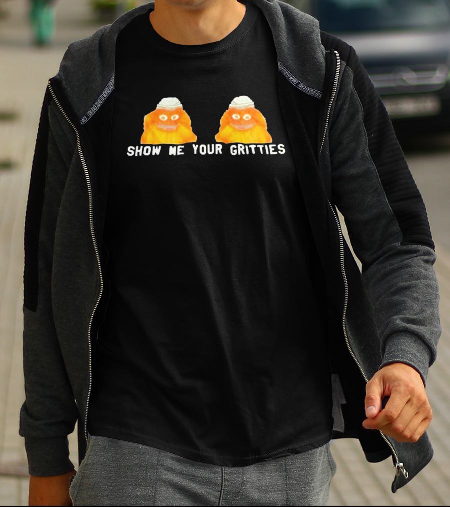 Show Me Your Gritties Iconic Orange Mascot Humor T-Shirt