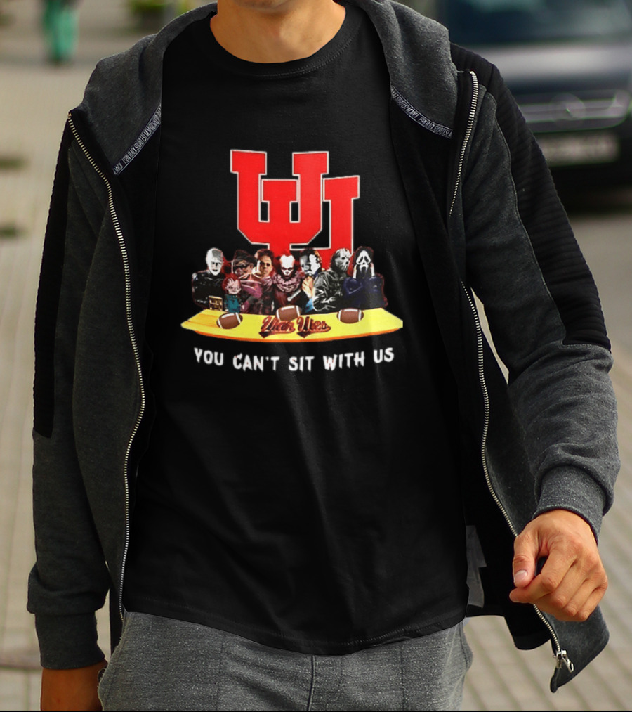 Utah Utes Halloween 2025 Horror Characters You Can't Sit With Us T-Shirt