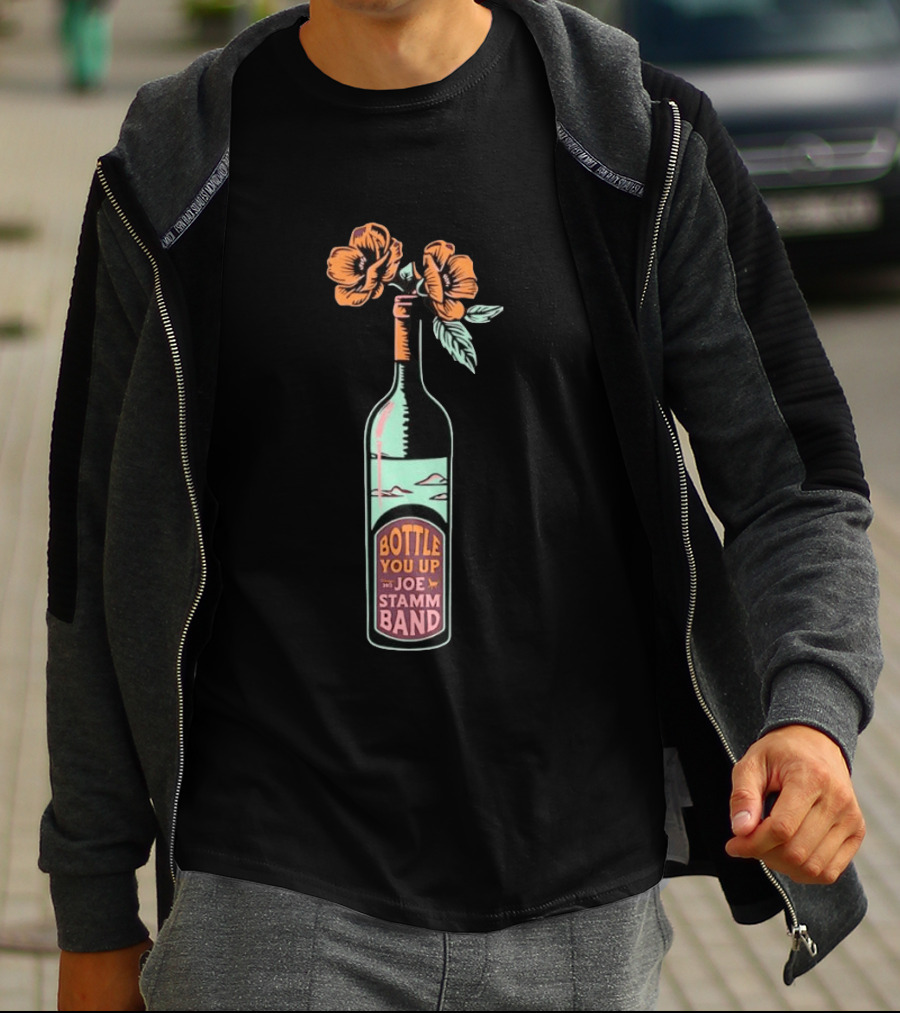 Bottle You Up Joe Stamm Band Wine Flowers T-Shirt