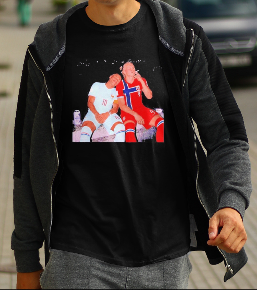 Kylian Mbappé France 10 Erling Haaland Norway 9 Soccer Friendship Fan T-Shirt