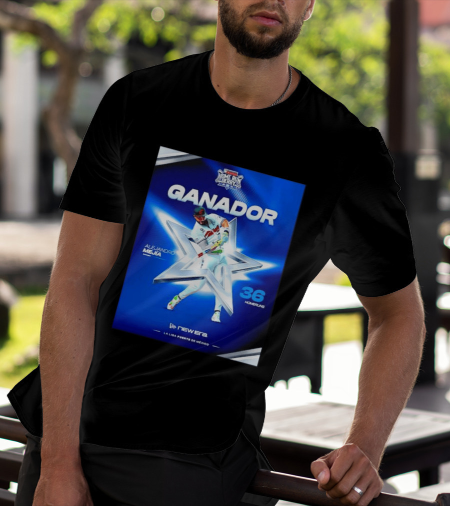 Ganador Alejandro Mejía Home Run Derby 36 Homeruns La Liga Fuerte De México T-Shirt