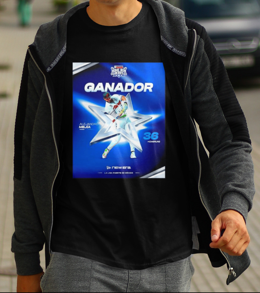 Ganador Alejandro Mejía Home Run Derby 36 Homeruns La Liga Fuerte De México T-Shirt