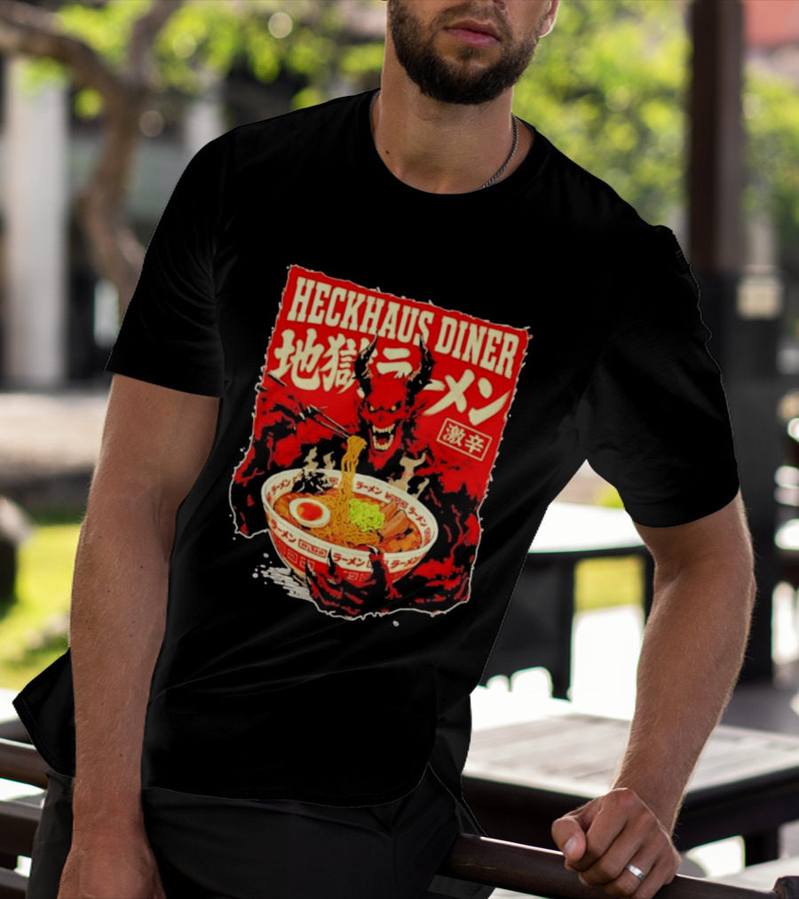 Heckhaus Diner Hell Ramen Devil Spicy Challenge T-Shirt