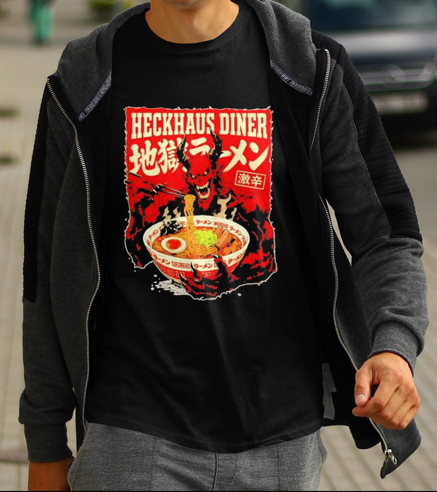 Heckhaus Diner Hell Ramen Devil Spicy Challenge T-Shirt