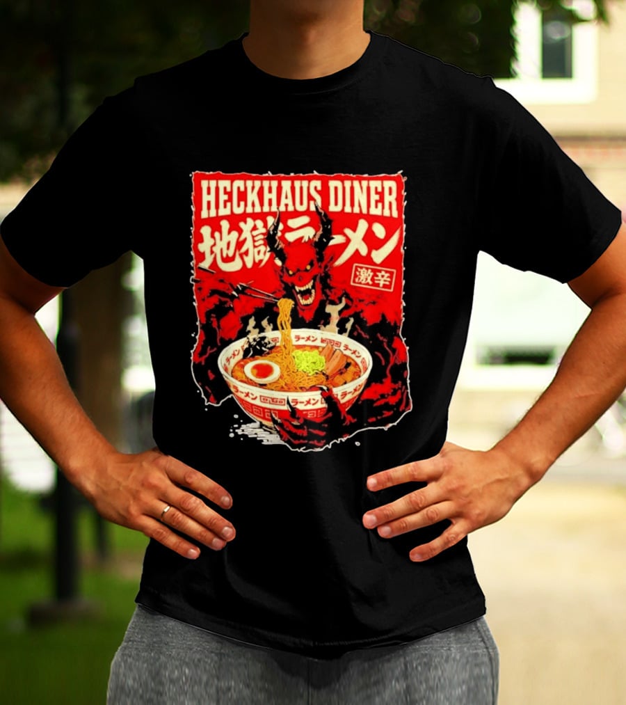 Heckhaus Diner Hell Ramen Devil Spicy Challenge T-Shirt