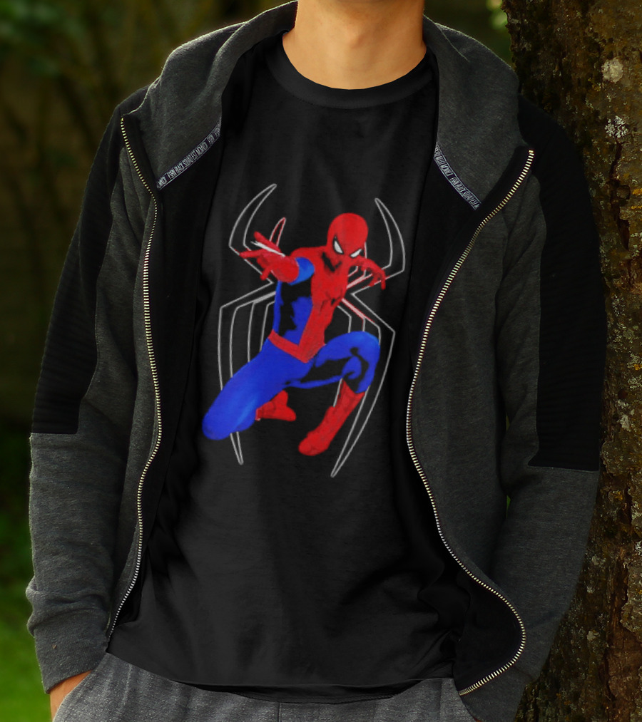 Spider Man Marvel Web Shooting Comic Book Action T-Shirt