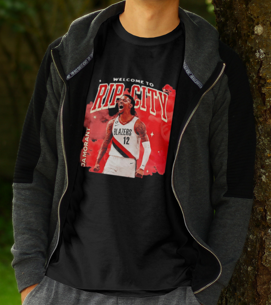 Ja Morant Welcome To Rip City Portland Trail Blazers Blazing Energy T-Shirt