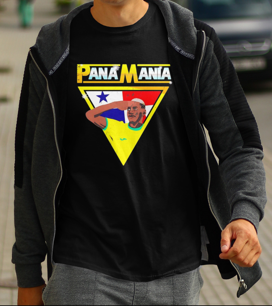 Pana Mania José Córdoba Salute Panama Flag Triangle T-Shirt