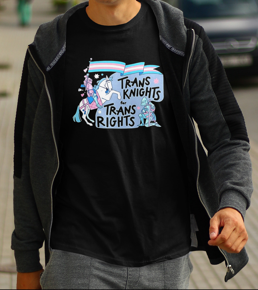 Trans Knights For Trans Rights LGBTQ+ Pride Horseback Armor T-Shirt