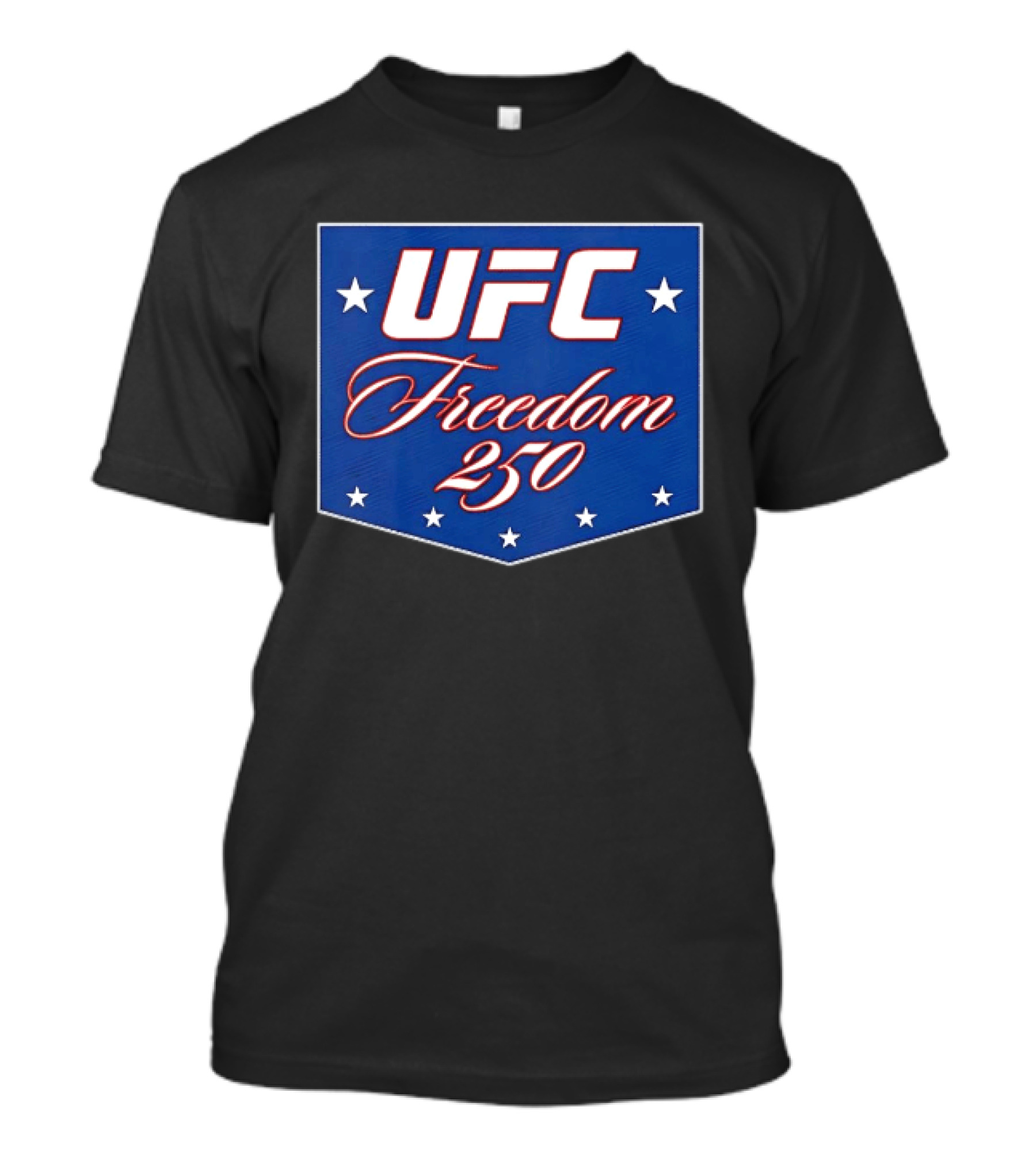 UFC Freedom 250 Stars And Script On Blue T-Shirt