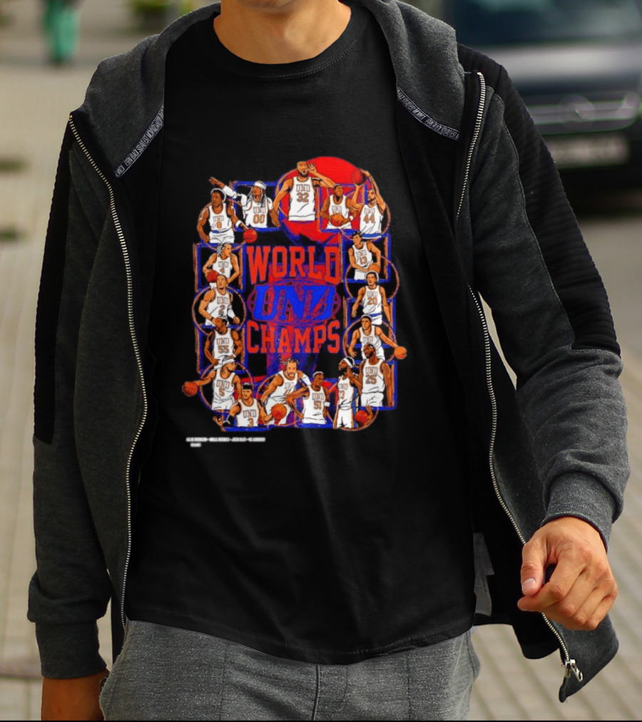 New York Knicks World Champs UND Basketball Players Team T-Shirt