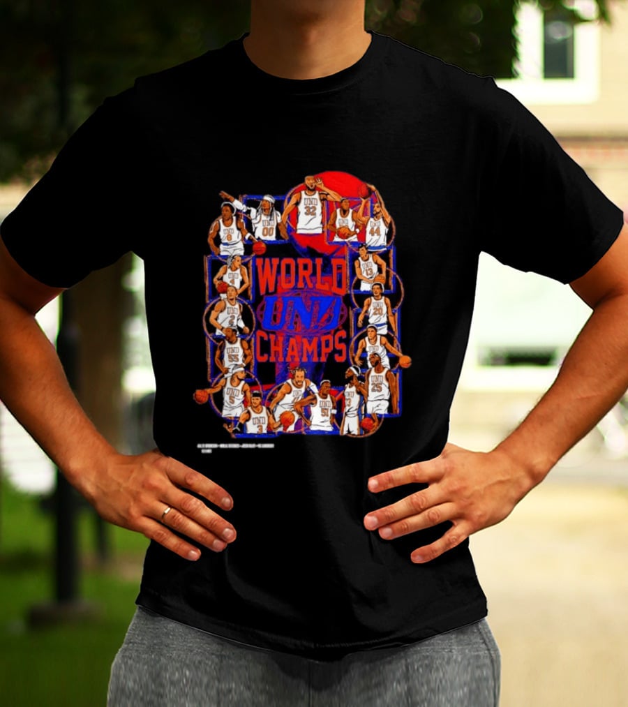 New York Knicks World Champs UND Basketball Players Team T-Shirt