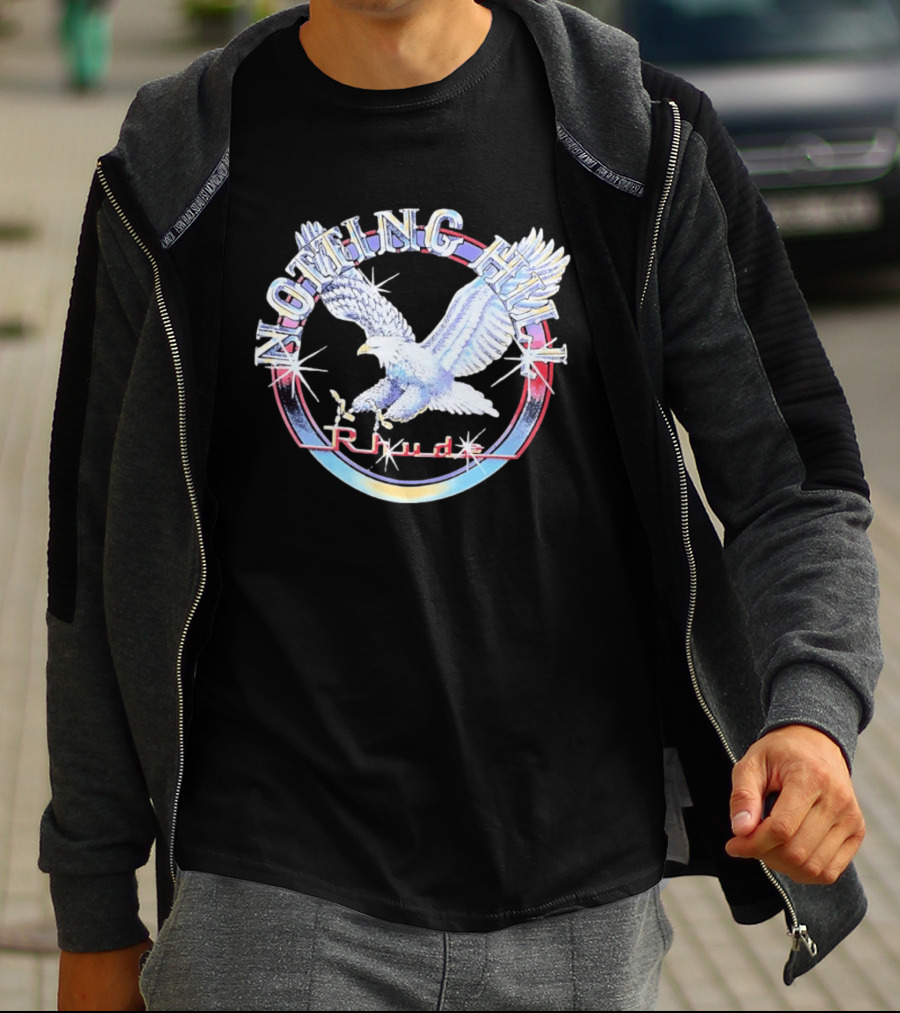 Notting Hill Blue And White Eagle With Red Circle And Stars T-Shirt