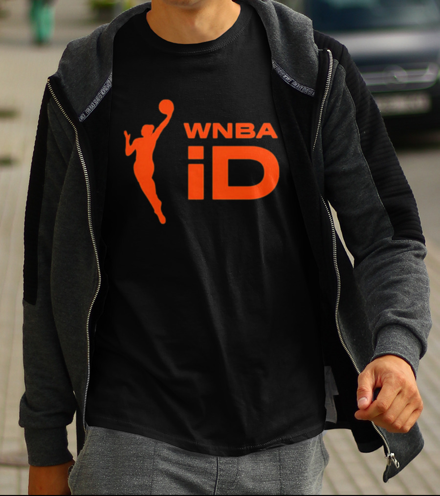 WNBA ID Basketball Silhouette Orange T-Shirt