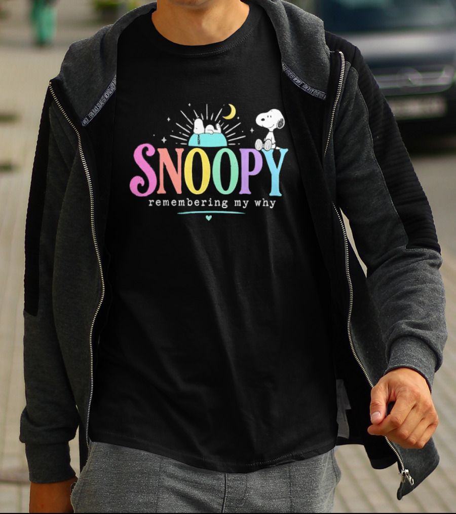 Snoopy Remembering My Why Peanuts Moonlight Dreaming T-Shirt