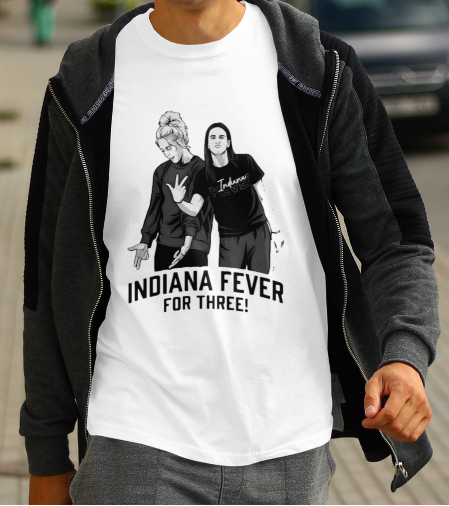 Caitlin Clark Sophie Cunningham Indiana Fever Basketball Team For Three T-Shirt