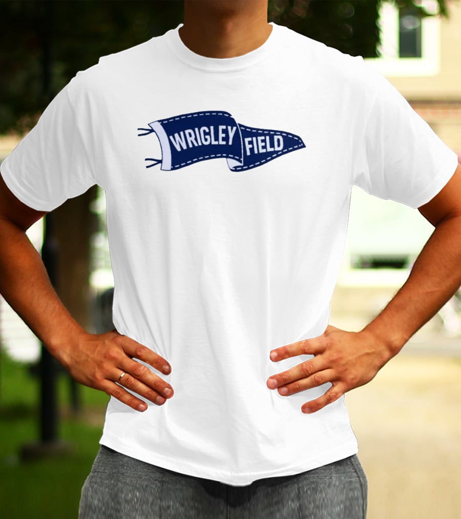 Wrigley Field Pennant Vintage Chicago Cubs Memorabilia T-Shirt