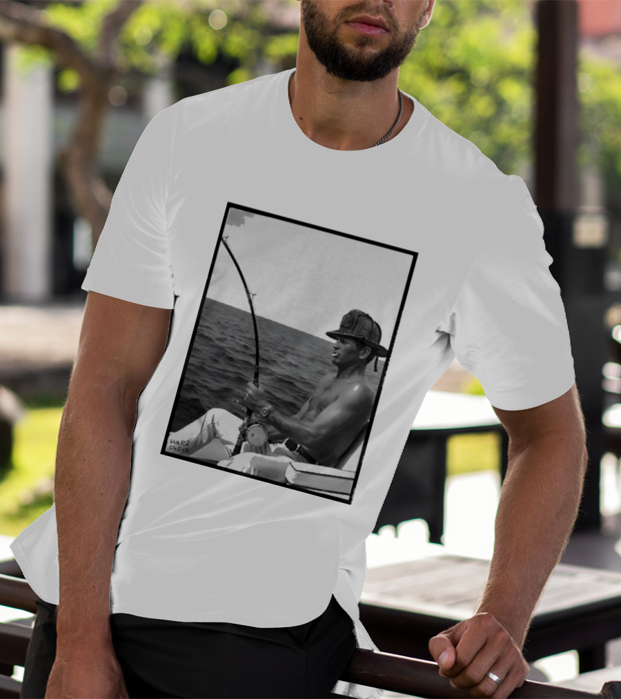 Paul Newman Fishing Wrk Hrd Ply Hrd HARRISON1973 T-Shirt