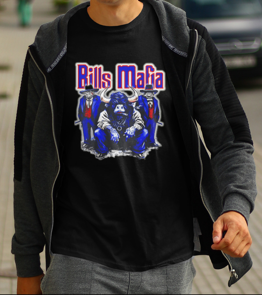 Bills Mafia Buffalo Bull Gangster Trio T-Shirt