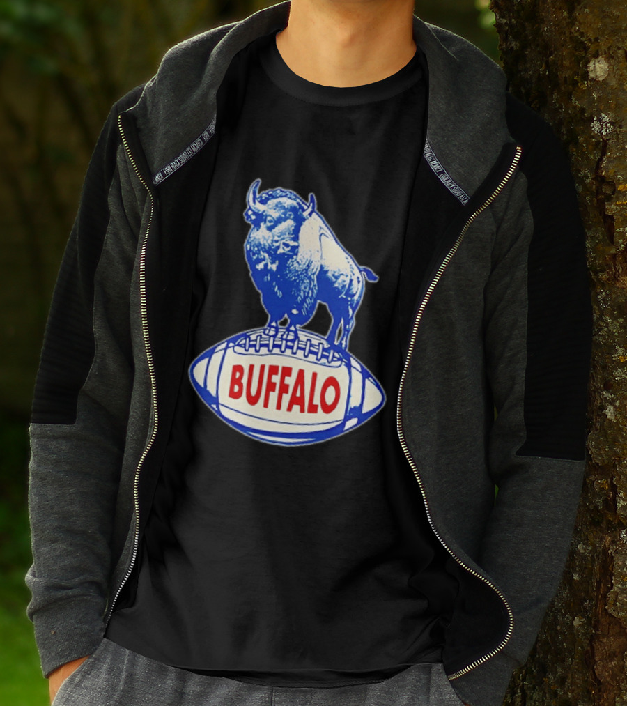 Buffalo Bills Vintage Standing Bison On Football Retro Nostalgia T-Shirt