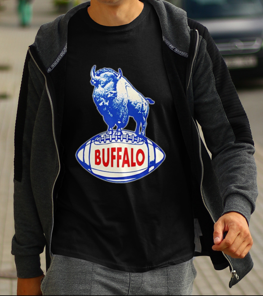 Buffalo Bills Vintage Standing Bison On Football Retro Nostalgia T-Shirt