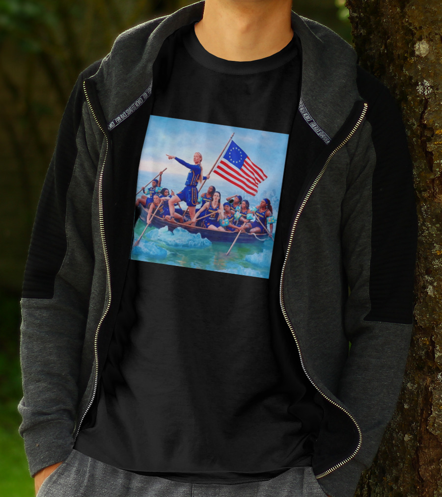 Indiana Fever Crossing The Delaware With Floaties Basketball Team T-Shirt