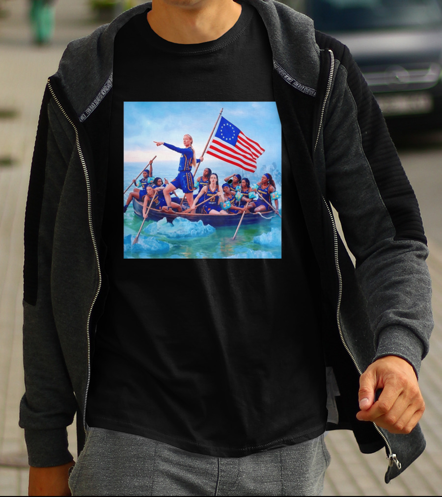 Indiana Fever Crossing The Delaware With Floaties Basketball Team T-Shirt