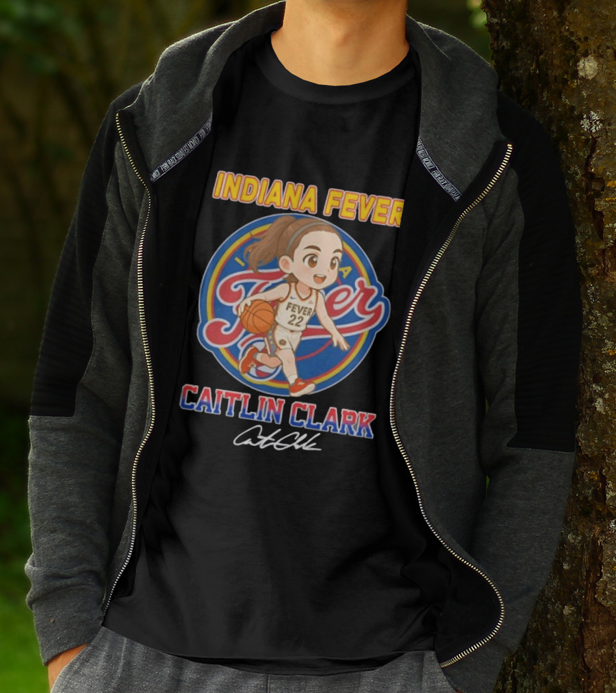 Indiana Fever Basketball Caitlin Clark Chibi Anime T-Shirt