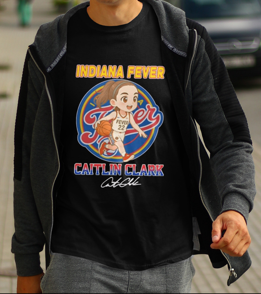 Indiana Fever Basketball Caitlin Clark Chibi Anime T-Shirt
