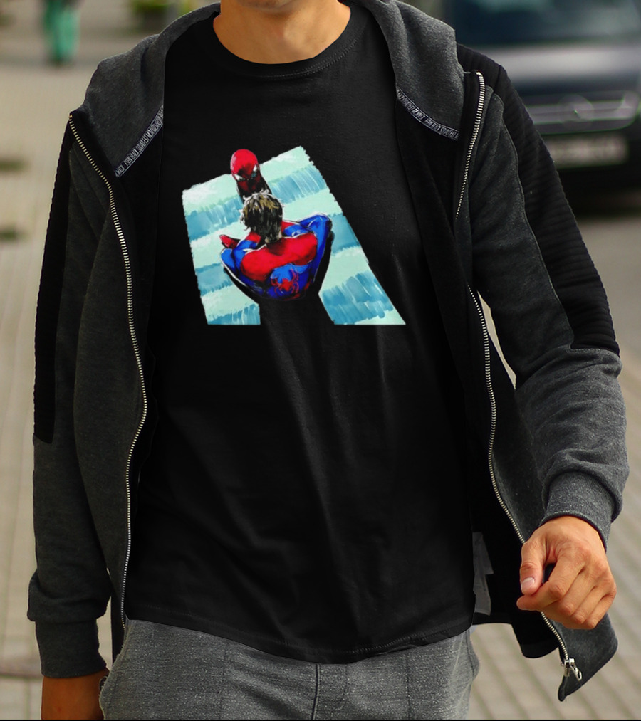 Spider Man Peter Parker Marvel Cinematic Universe Dual Perspective T-Shirt