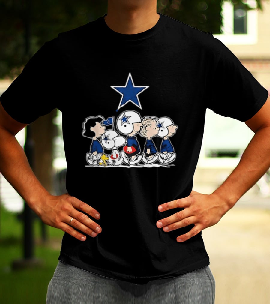 Abbey Road Dallas Cowboys Peanuts Characters Star T-Shirt