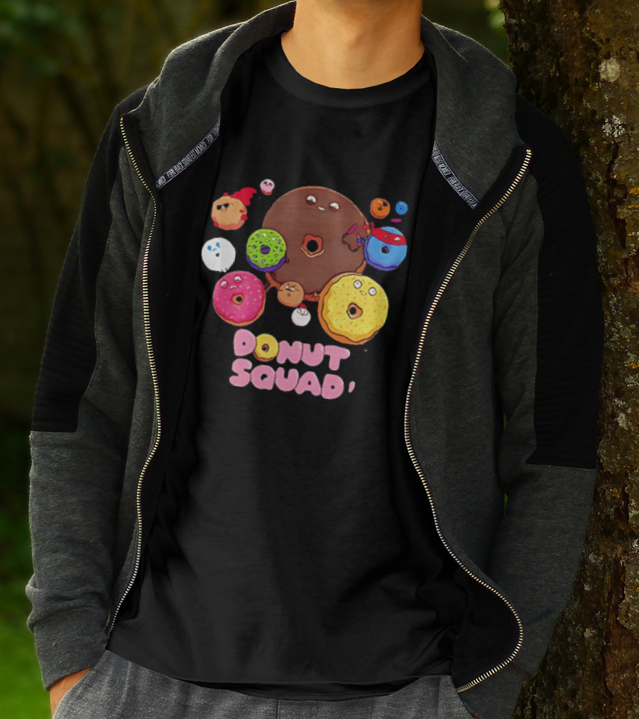 Colorful Donut Squad Cartoon Team With Playful Characters T-Shirt