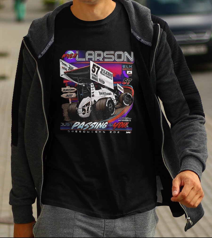 Kyle Larson 57 Sprint Car Passing You Speedweeks 2021 Pennsylvania Ohio Elk Grove T-Shirt