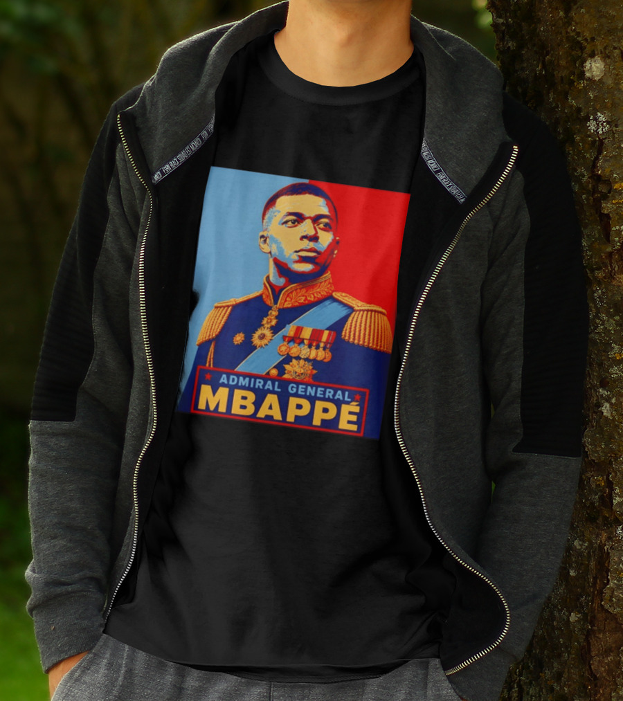 Admiral General Mbappe Propaganda Football T-Shirt