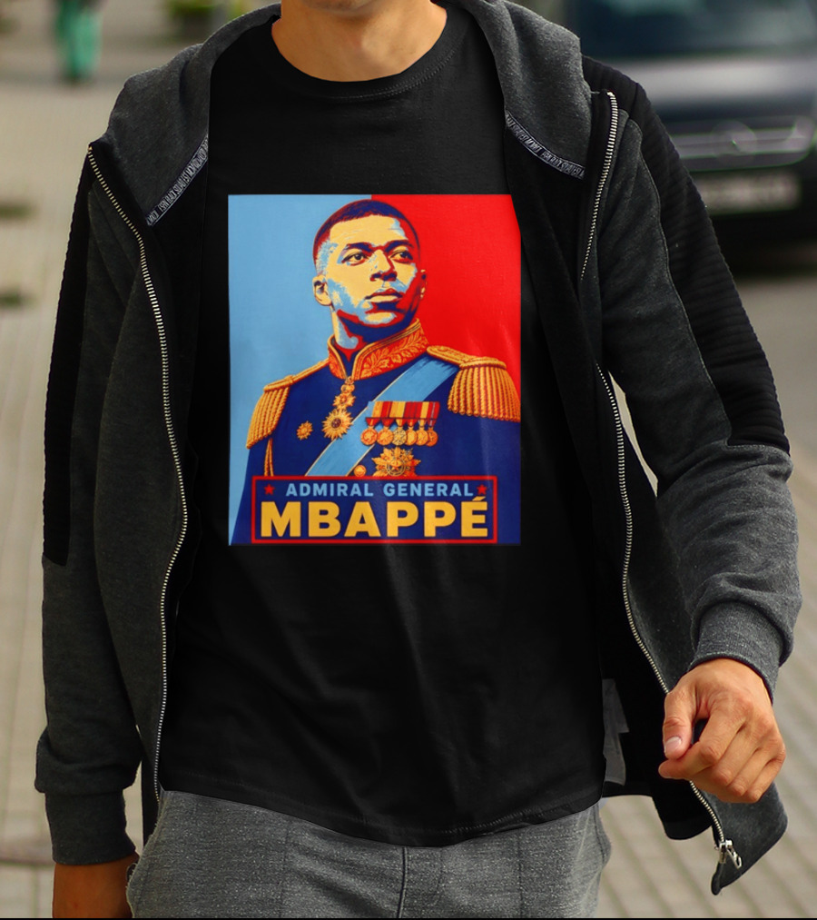 Admiral General Mbappe Propaganda Football T-Shirt