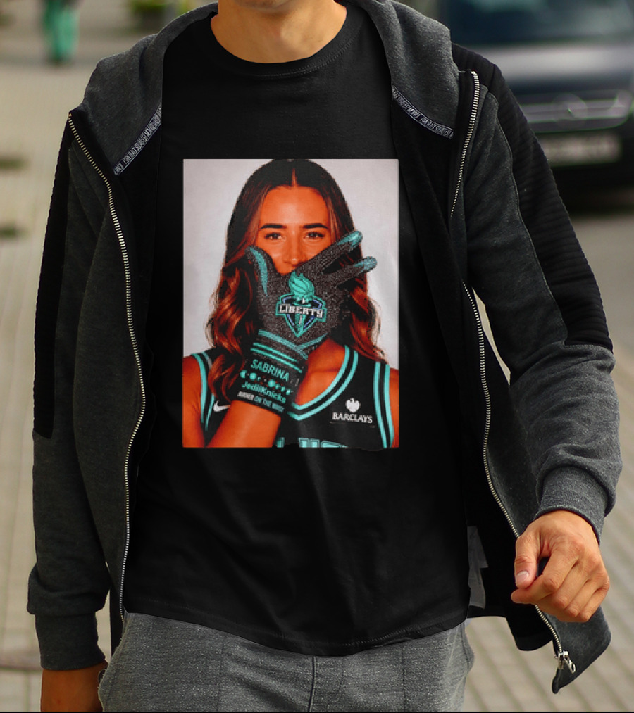 Sabrina Ionescu New York Liberty Barclays Burner Like Brunson IceMan T-Shirt